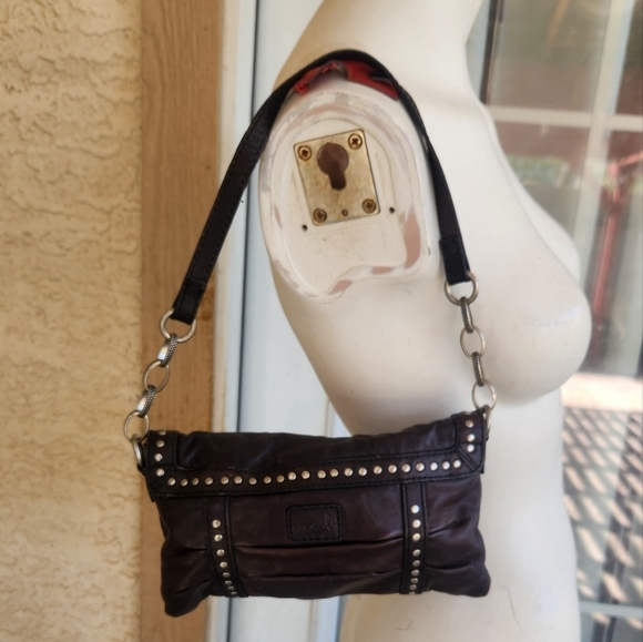 ROCK FOSSIL STUDDED SOFT LEATHER BAG - Picture 7 of 9